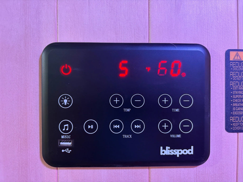 Blisspod | Milano | Full Spectrum Sauna Canadian Hemlock Ultra Low EMF | 6 Far Infrared & Red Glass Heater & Chromotherapy | 2 Person