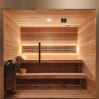 Custom Indoor Sauna Room - 8' x 8' x 8' - Finnish Sauna Builders