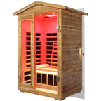 Garner-902Vs 2 Person Outdoor Far Infrared Sauna (Enhanced with Red Light Therapy)