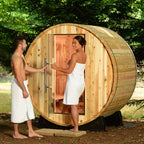 Almost Heaven Saunas Duet 2-Person Outdoor Barrel Sauna
