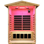 Garner-902Vs 2 Person Outdoor Far Infrared Sauna (Enhanced with Red Light Therapy)
