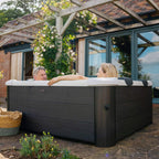MSpa F-OS063W Oslo Supreme 6-Person 120 Jets Square Spa W/ LED Lights & Integrated App Control (SAK93516)
