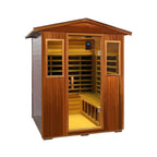 Premium Valois 4-Person 2050W Luxury Low EMF Outdoor FAR Infrared Home Sauna With Bluetooth Audio (SAK15372)