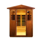 Premium Valois 4-Person 2050W Luxury Low EMF Outdoor FAR Infrared Home Sauna With Bluetooth Audio (SAK15372)
