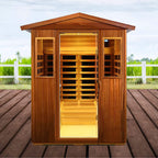 Premium Valois 4-Person 2050W Luxury Low EMF Outdoor FAR Infrared Home Sauna With Bluetooth Audio (SAK15372)